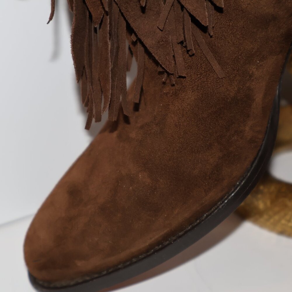 Aquazzura ‘Pocahontas’ Cowboy-Inspired Suede Booties Size  US 6  Fall Fashion